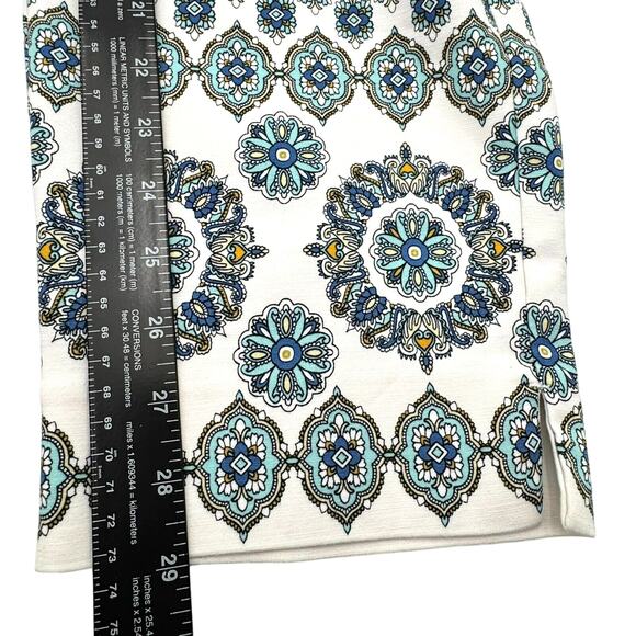 J. JILL Women's 18 White Blue Floral Boho Essential Cotton Stretch Pull On Pants - Picture 11 of 11